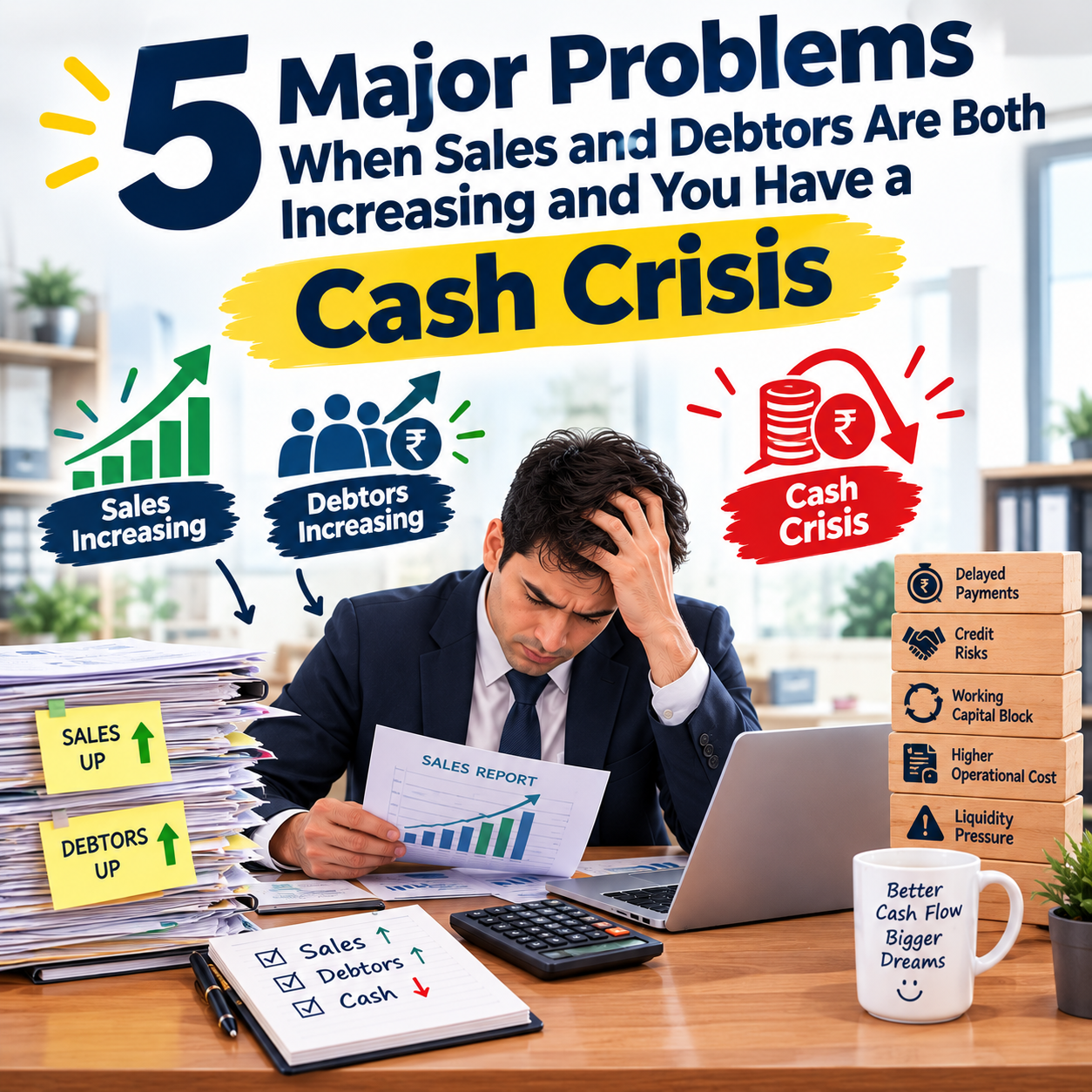 5 Major Problems When Sales and Debtors Are Both Increasing and You Have a Cash Crisis